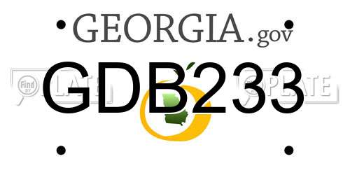 GDB233 Georgia License Plate