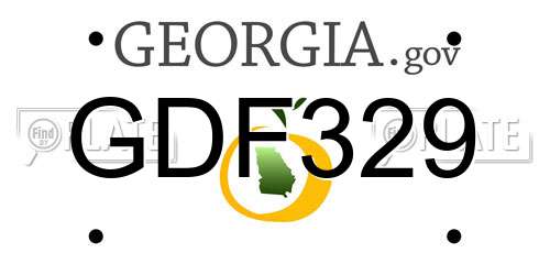 GDF329 Georgia License Plate
