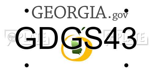 GDGS43 Georgia License Plate