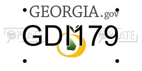 GDI179 Georgia License Plate