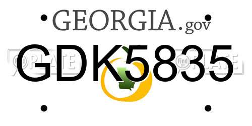 GDK5835 Georgia License Plate