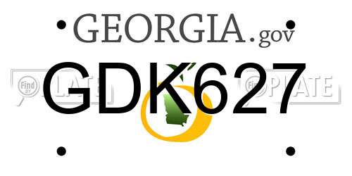 GDK627 Georgia License Plate
