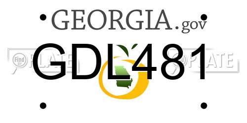 GDL481 Georgia License Plate