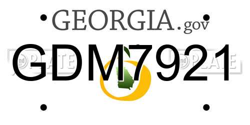 GDM7921 Georgia License Plate