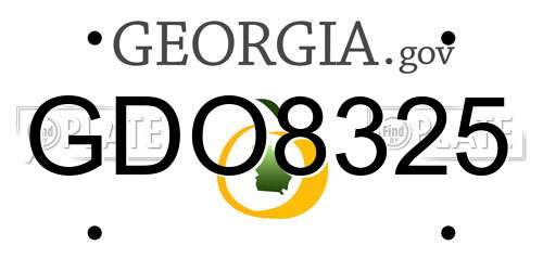 GDO8325 Georgia License Plate
