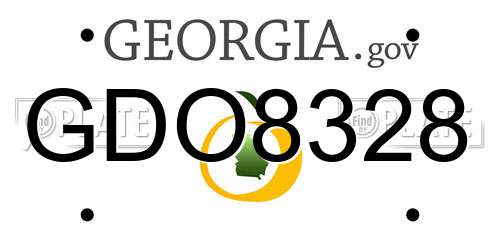 GDO8328 Georgia License Plate