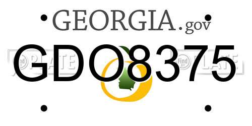 GDO8375 Georgia License Plate