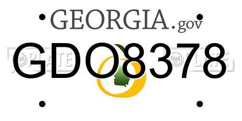 GDO8378 Georgia License Plate