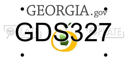 GDS327 Georgia License Plate