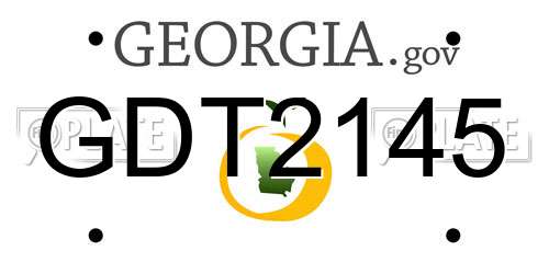 GDT2145 Georgia License Plate