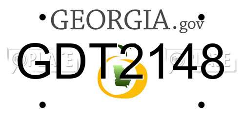 GDT2148 Georgia License Plate