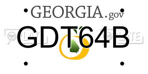 GDT64B Georgia License Plate