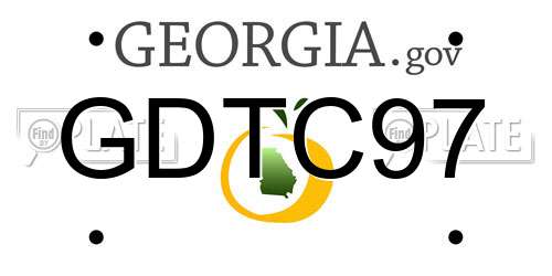 GDTC97 Georgia License Plate
