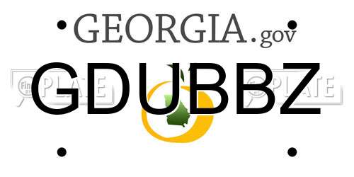 GDUBBZ Georgia License Plate