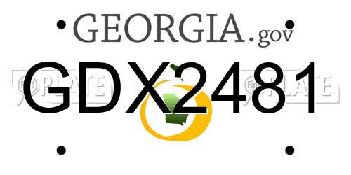 GDX2481 Georgia License Plate