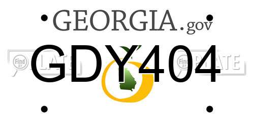 GDY404 Georgia License Plate