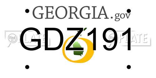 GDZ191 Georgia License Plate
