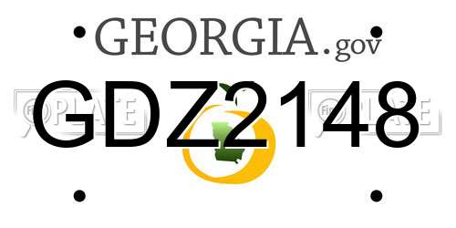 GDZ2148 Georgia License Plate