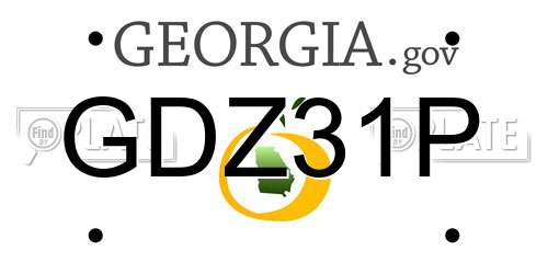 GDZ31P Georgia License Plate