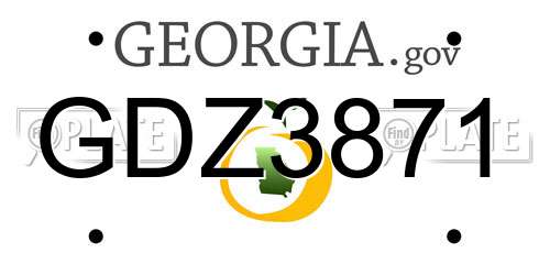GDZ3871 Georgia License Plate