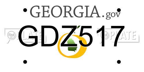 GDZ517 Georgia License Plate