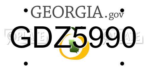 GDZ5990 Georgia License Plate
