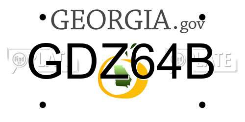 GDZ64B Georgia License Plate