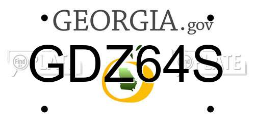 GDZ64S Georgia License Plate