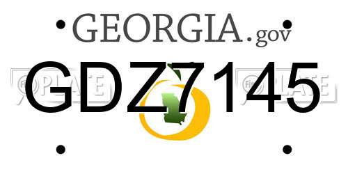 GDZ7145 Georgia License Plate