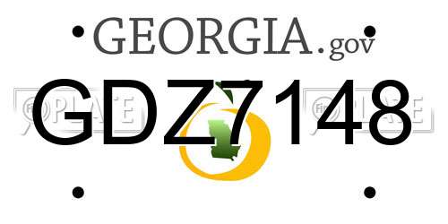 GDZ7148 Georgia License Plate