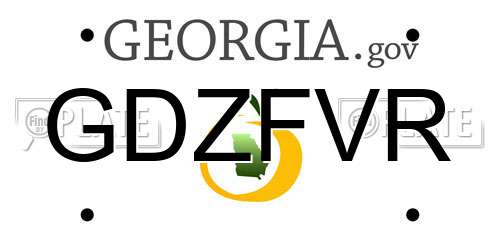 GDZFVR Georgia License Plate