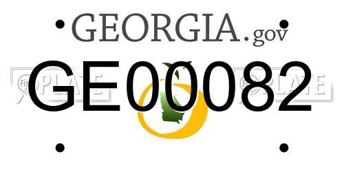 GE00082 Georgia License Plate
