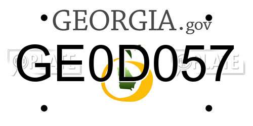 GE0D057 Georgia License Plate