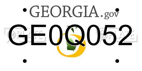 GE0Q052 Georgia License Plate