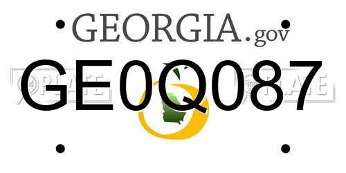 GE0Q087 Georgia License Plate