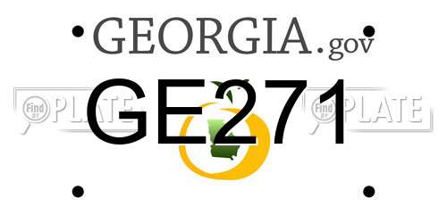 GE271 Georgia License Plate
