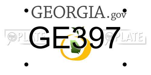 GE397 Georgia License Plate