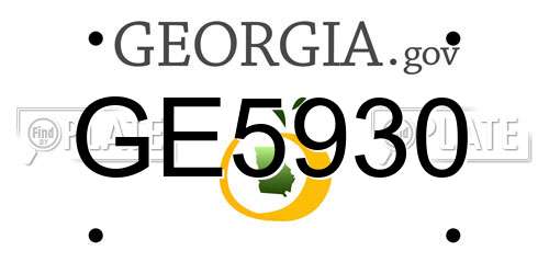 GE5930 Georgia License Plate