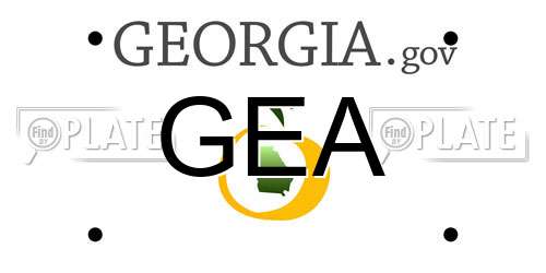GEA Georgia License Plate