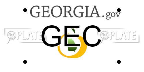 GEC Georgia License Plate