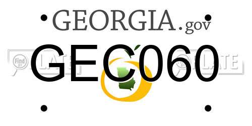 GEC060 Georgia License Plate