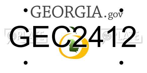 GEC2412 Georgia License Plate