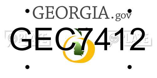 GEC7412 Georgia License Plate