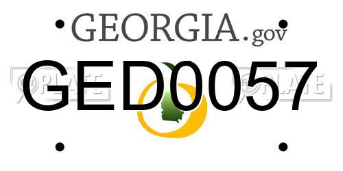 GED0057 Georgia License Plate