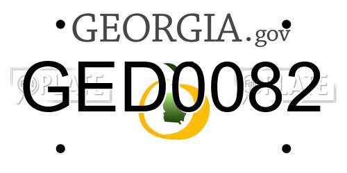 GED0082 Georgia License Plate