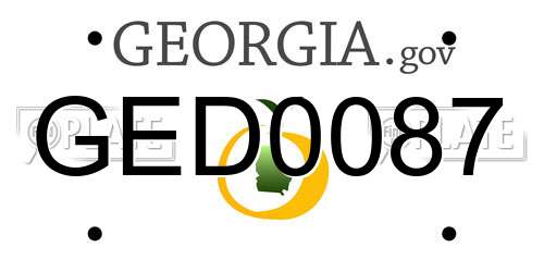 GED0087 Georgia License Plate