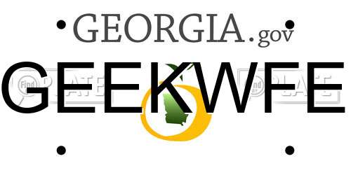 GEEKWFE Georgia License Plate