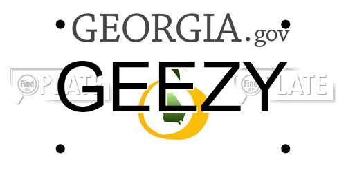 GEEZY Georgia License Plate