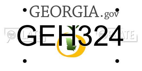 GEH324 Georgia License Plate