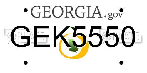 GEK5550 Georgia License Plate
